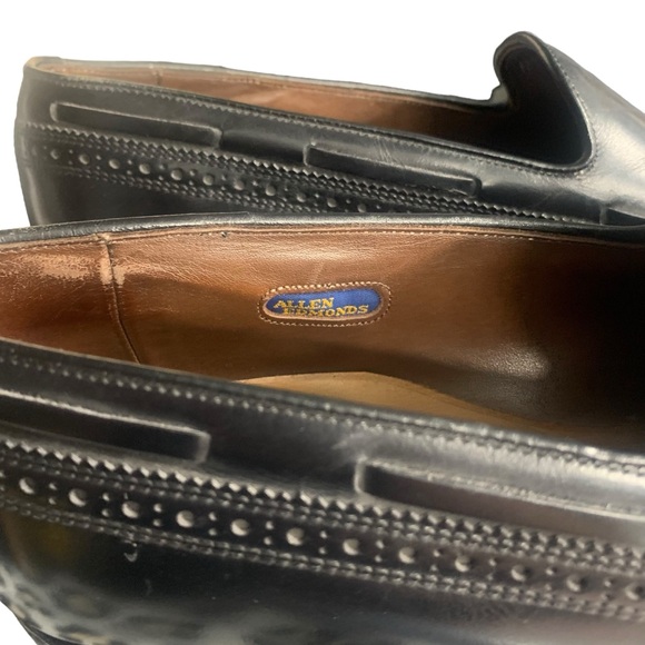 Allen Edmonds Men's Manchester 8507 Black Leather Wingtip Tassel Loafer Size 11B - Picture 9 of 11